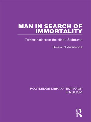 cover image of Man in Search of Immortality